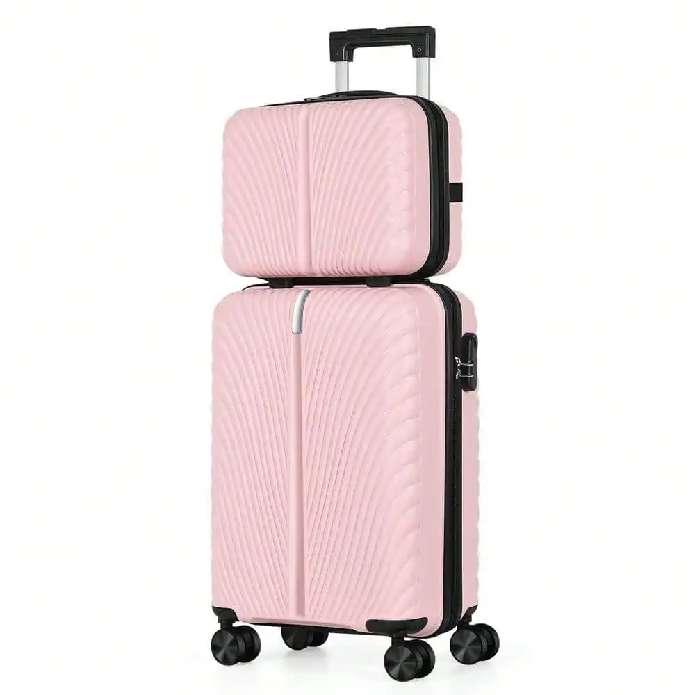 2-Piece Blue Lightweight Carry-On Spinner Luggage Set, Hardside Rolling Suitcases with 360° Silent Spinner Wheels, Airline Approved Cabin Size Luggage for Men & Women, Durable Travel Suitcase Bundle for Weekend Getaways, Short Business Trips and Family - Image 5