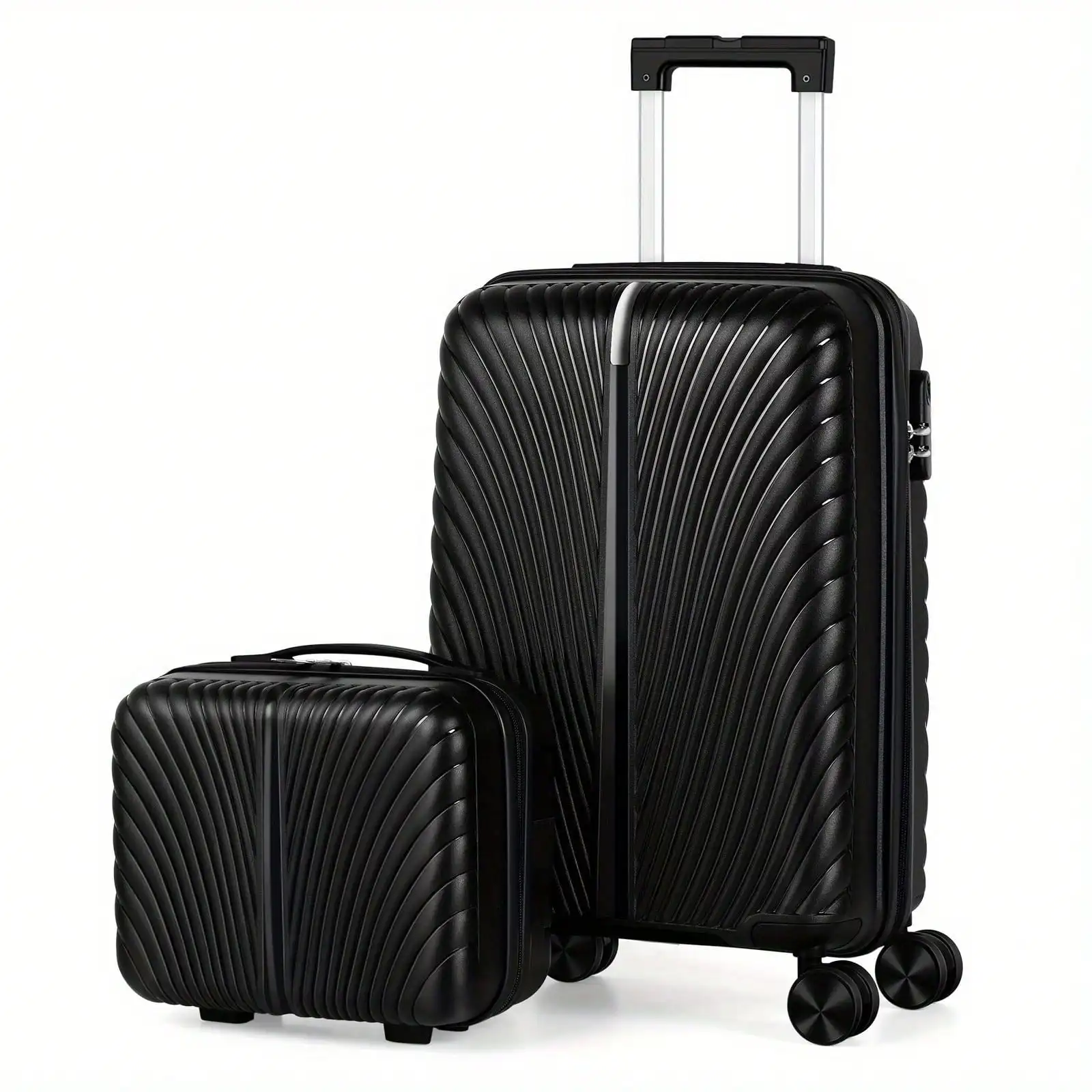 2-Piece Blue Lightweight Carry-On Spinner Luggage Set, Hardside Rolling Suitcases with 360° Silent Spinner Wheels, Airline Approved Cabin Size Luggage for Men & Women, Durable Travel Suitcase Bundle for Weekend Getaways, Short Business Trips and Family - Image 7