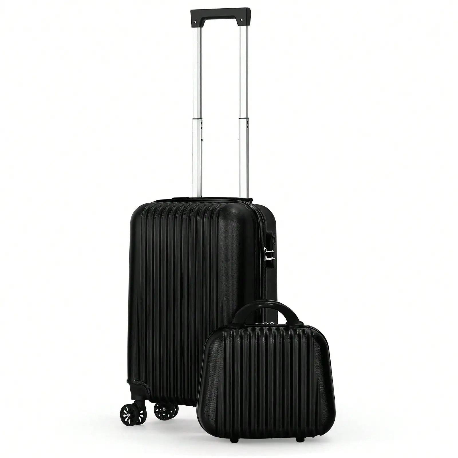 2-Piece Blue Lightweight Carry-On Spinner Luggage Set, Hardside Rolling Suitcases with 360° Silent Spinner Wheels, Airline Approved Cabin Size Luggage for Men & Women, Durable Travel Suitcase Bundle for Weekend Getaways, Short Business Trips and Family - Image 3