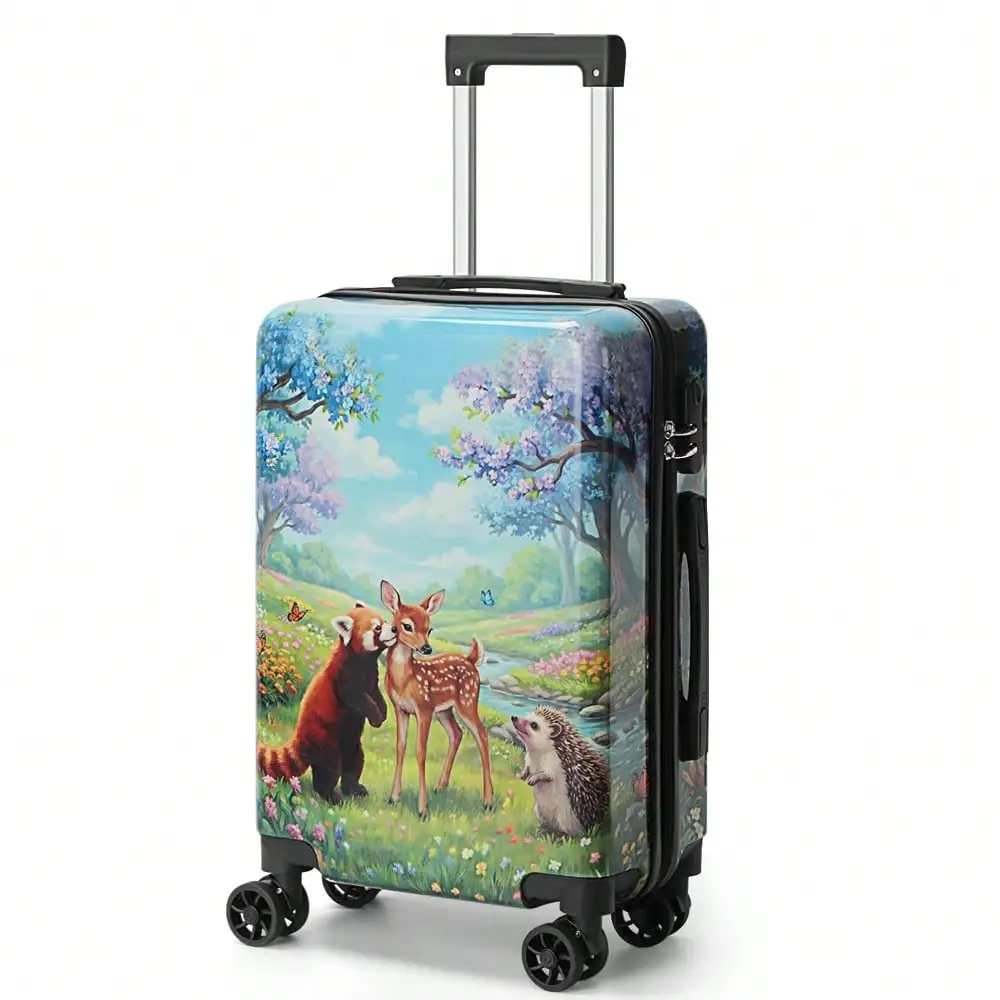2-Piece Blue Lightweight Carry-On Spinner Luggage Set, Hardside Rolling Suitcases with 360° Silent Spinner Wheels, Airline Approved Cabin Size Luggage for Men & Women, Durable Travel Suitcase Bundle for Weekend Getaways, Short Business Trips and Family