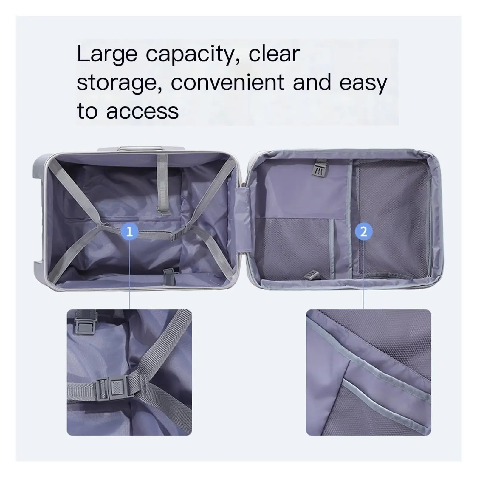 Kid Suitcase Luggage with Spinner Wheels,Large Suitcases with Child Seat Design,20 Inch Hardside Carry on Luggage for Travel