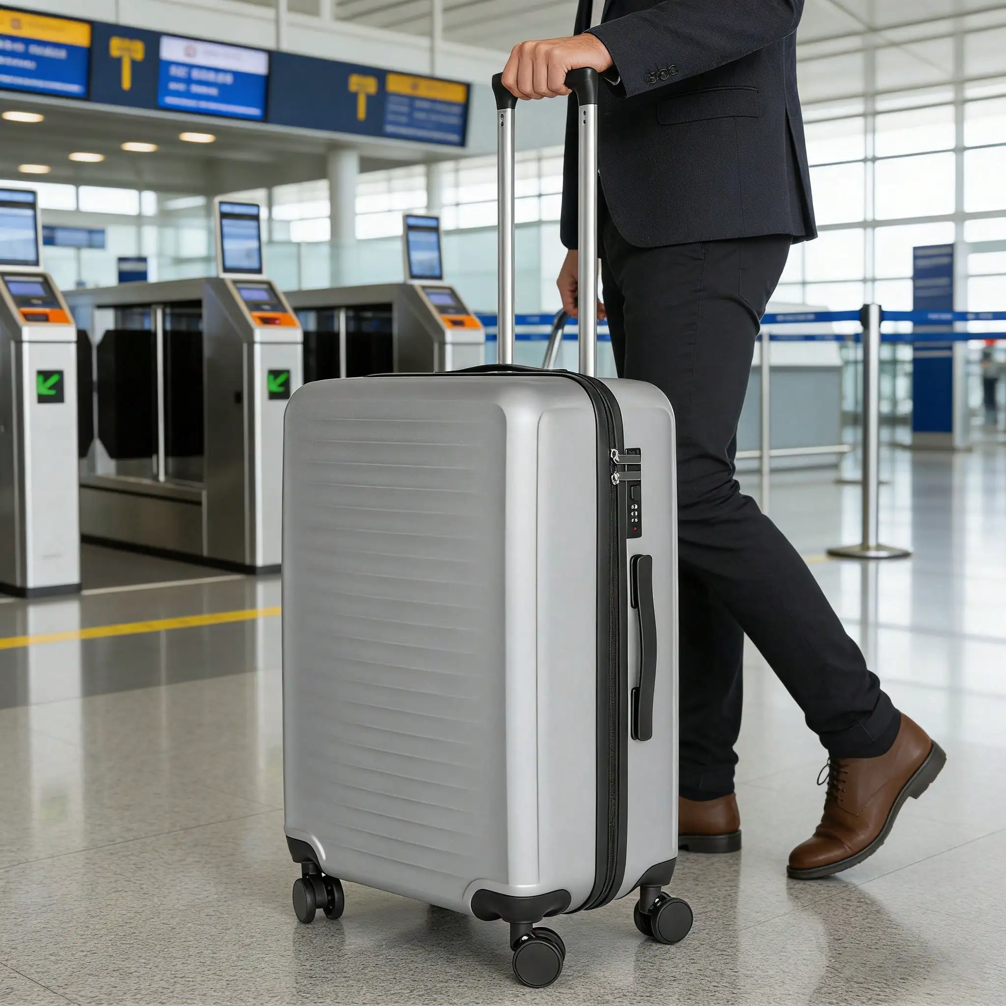 3 Piece Luggage Sets, Hard Shell Lightweight Carry On Suitcase with 360° Spinner Wheels, Durable Rolling Hardside Travel Suitcase Set for Men Women, 20/24/28 Inch Trolley Luggage for Business Vacation Trip