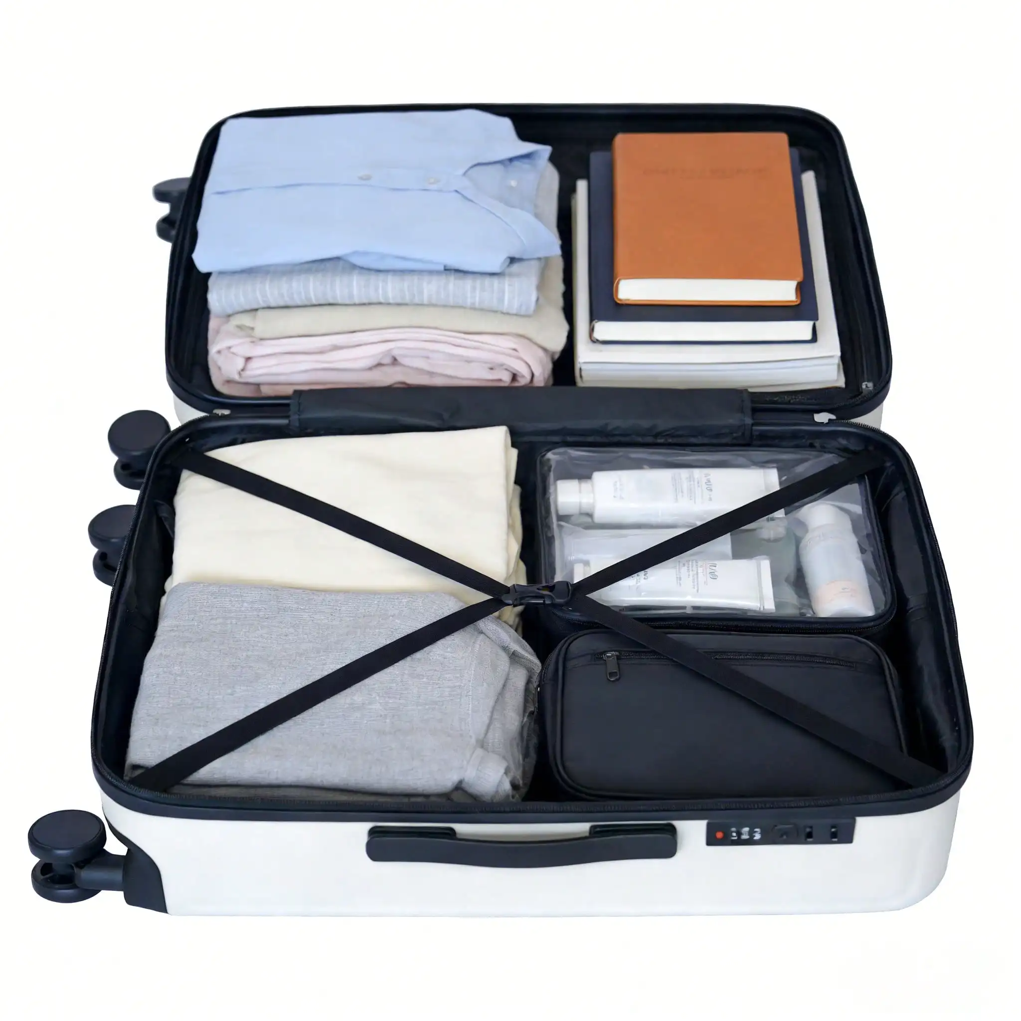 3 Piece Luggage Sets, Hard Shell Lightweight Carry On Suitcase with 360° Spinner Wheels, Durable Rolling Hardside Travel Suitcase Set for Men Women, 20/24/28 Inch Trolley Luggage for Business Vacation Trip